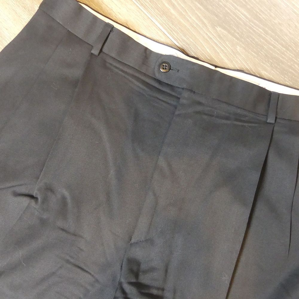 Zanella Bennett Wool Dress Pants Black 39x31